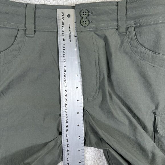 Eddie Bauer Summer Trail Shorts Women’s 12 (Actual 34x5.5) Green Cargo Hiking - Picture 10 of 11